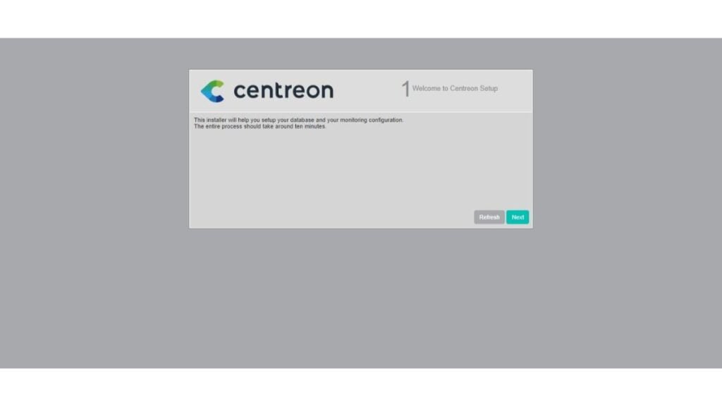 Centreon Web Setup - Welcome