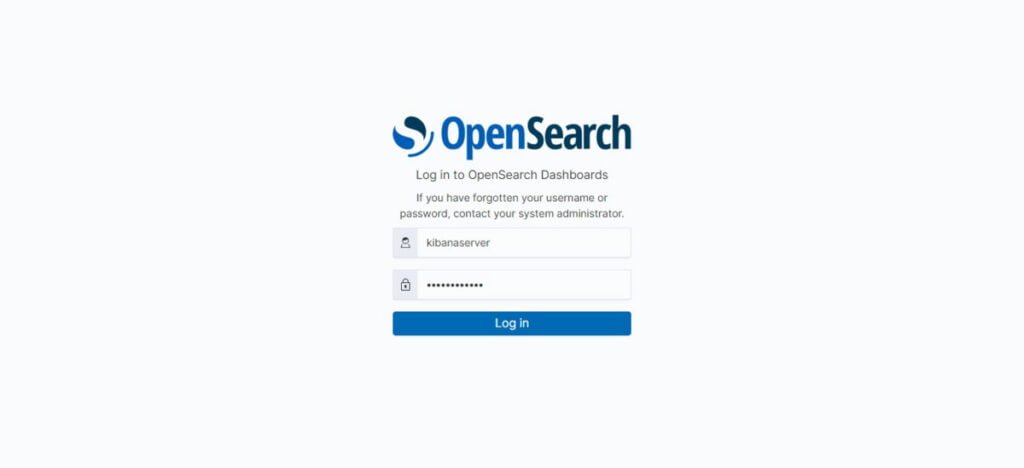 OpenSearch Dashboards Login