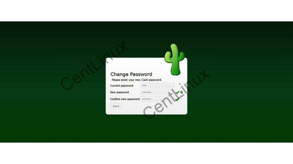 Change Password of Cacti Monitoring Tool