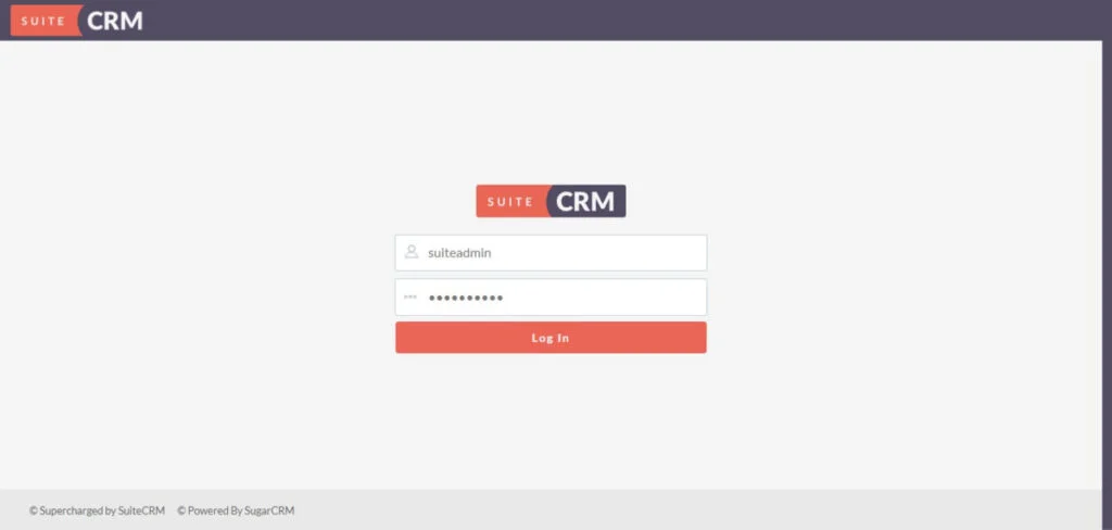 suitecrm-login SuiteCRM Login