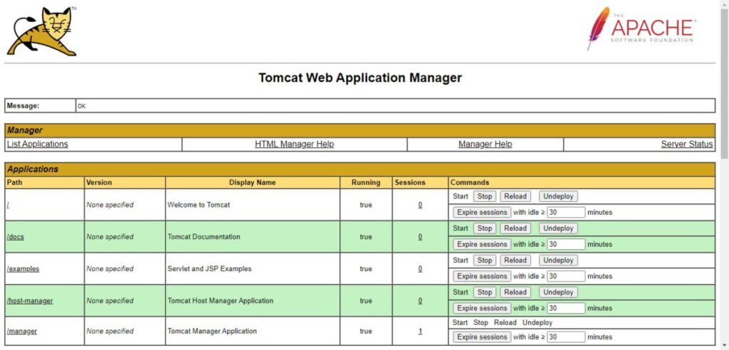 Apache Tomcat Application Manager