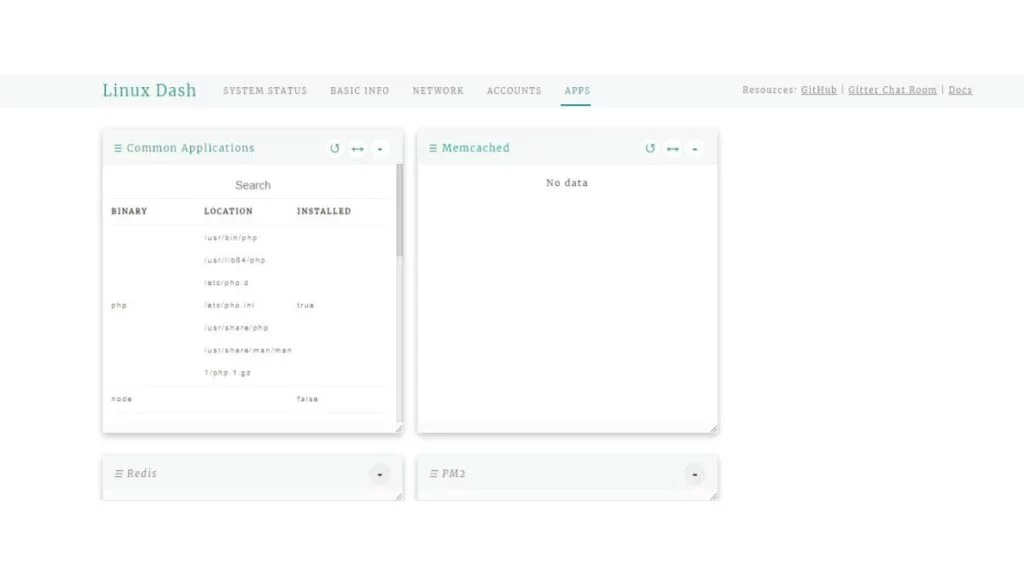 Linux Dash Apps