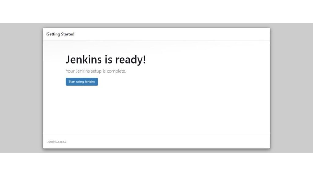 Jenkins is Ready