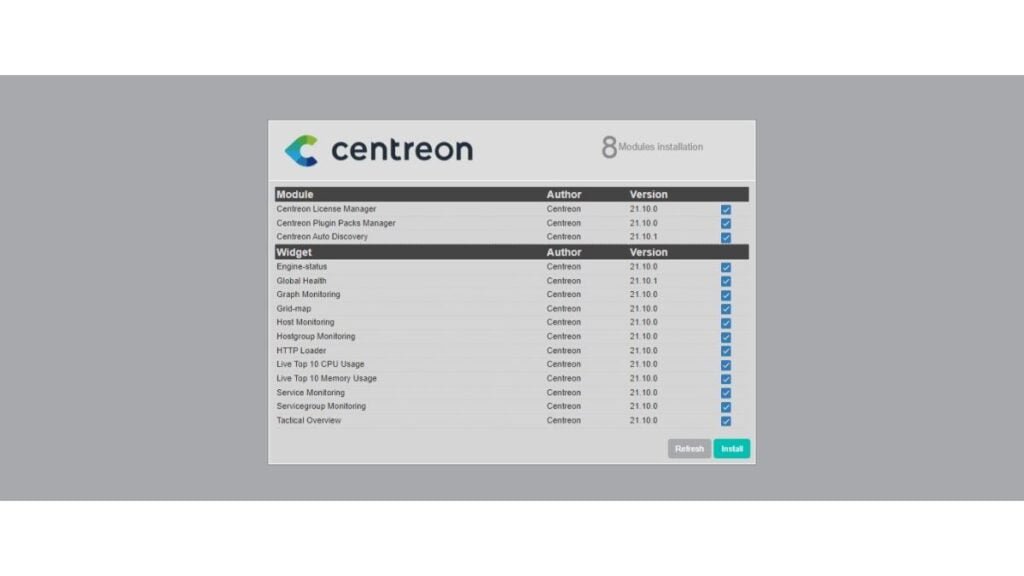 Centreon - Modules Installation