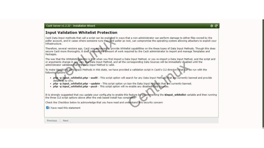 Cacti Input Validation Whitelist Protection