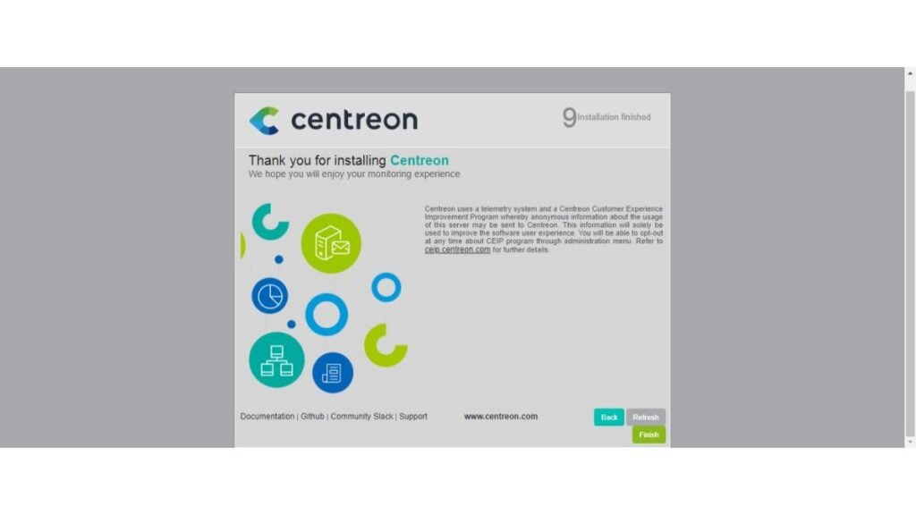 Centreon Installation Finished