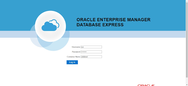 Sign in to Oracle EM Express