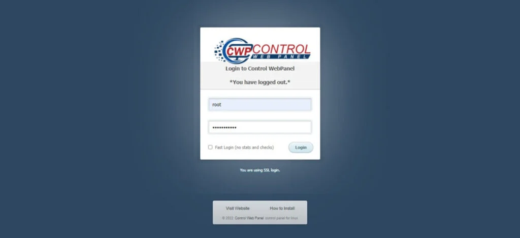 How to install CWP on Rocky Linux 8 5 Control Web Panel Login
