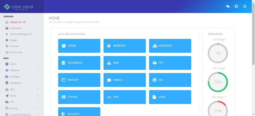 CyberPanel Homepage