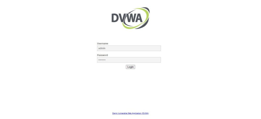 DVWA Login as Admin