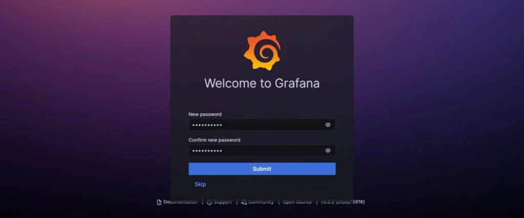 Grafana Dashboard Set Password