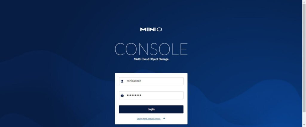 Minio Object Storage Login