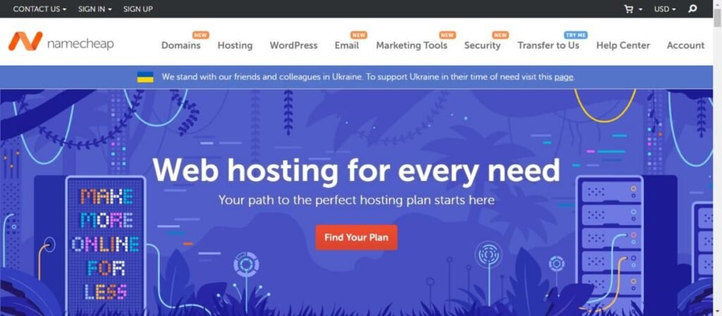 NameCheap Linux Website Hosting