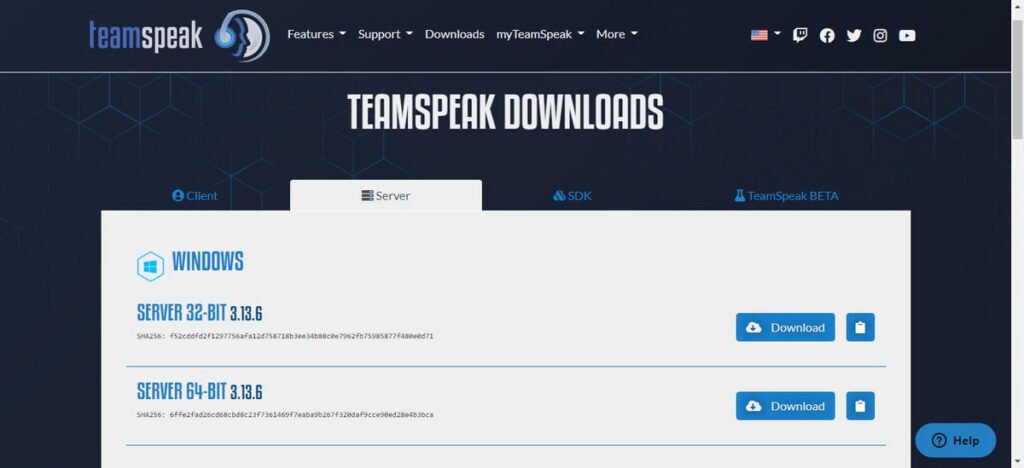 TeamSpeak Downloads