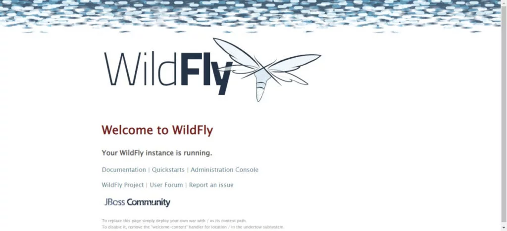 How to install WildFly on RHEL 8 3 WildFly Default Page