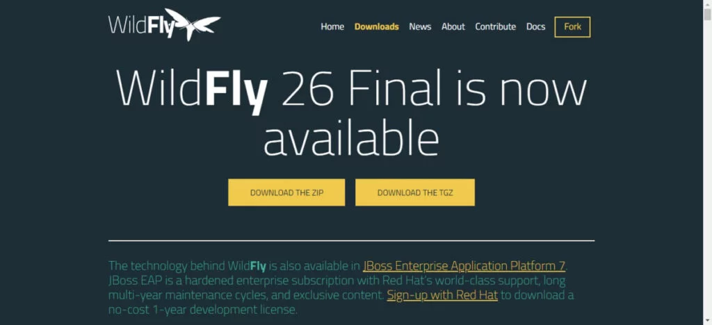 How to install WildFly on RHEL 8 2 WildFly Downloads