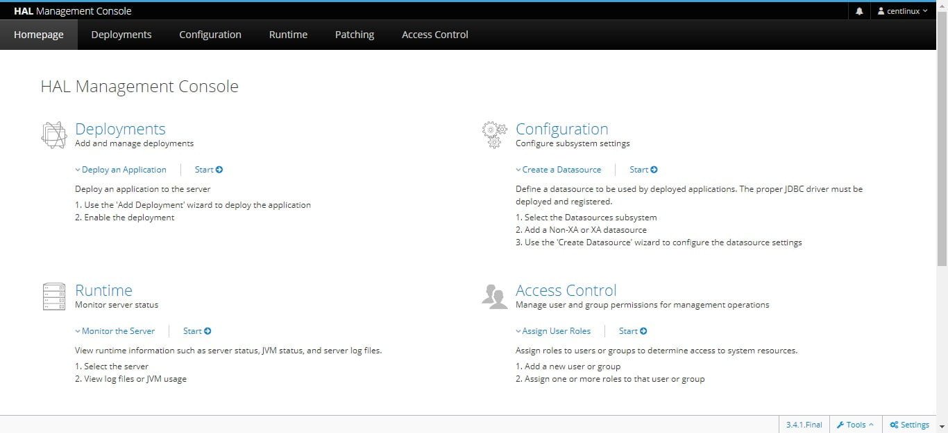 WildFly Web Management Console