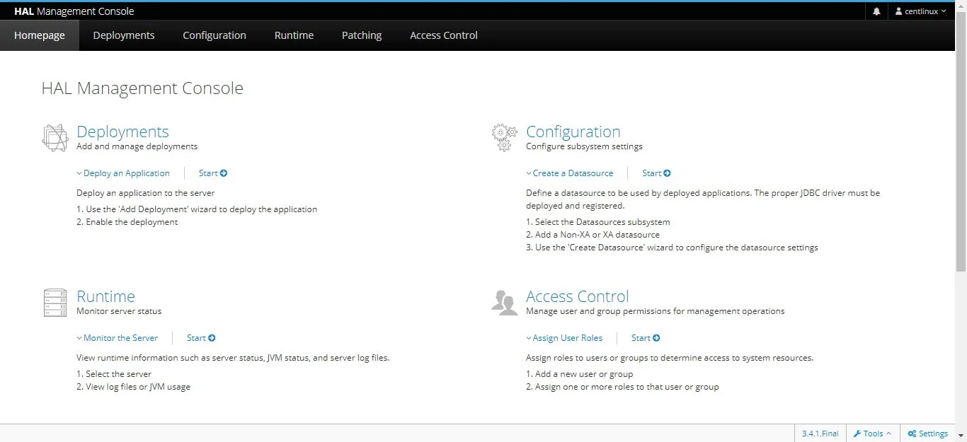 How to install WildFly on RHEL 8 4 WildFly Web Management Console